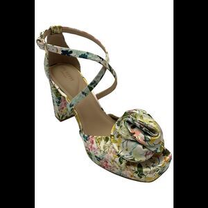 Ted Baker Women's Maddy Sandal Heels Multicolor Floral Print - Medium